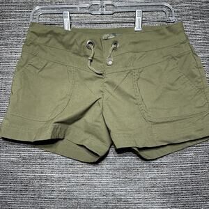 Prana Shorts Women's Size XS Green Low Rise Drawstring Hiking Outdoor